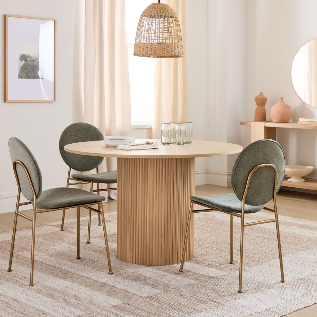 West elm wood round table