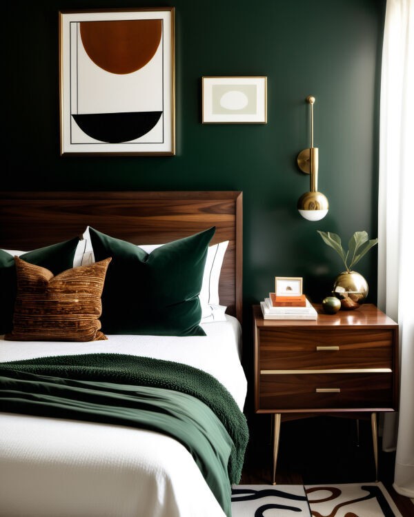 green bedroom idea