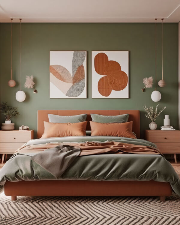 Terracotta bedroom